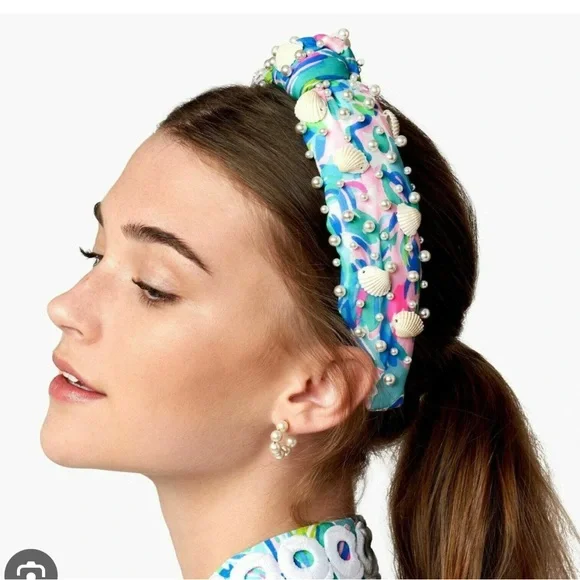 Girls Lilly x Lele headband with dust bag LELE SADOUGHI HEADBANDS & LILLY EARRINGS 3pcs SET | eBay main image 4
